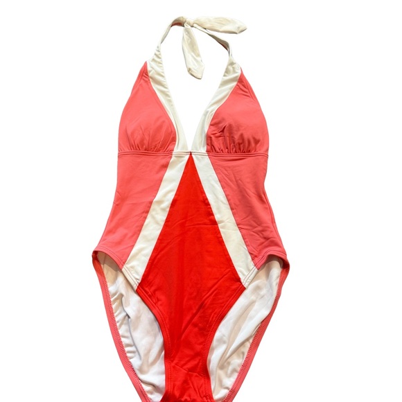 Vince Camuto Coral and Cream One Piece